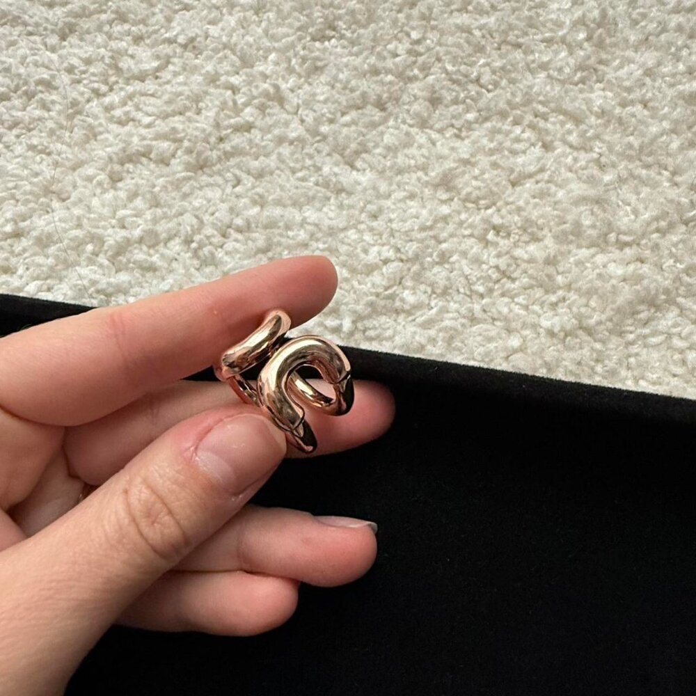 Rose gold chunky ring size 9